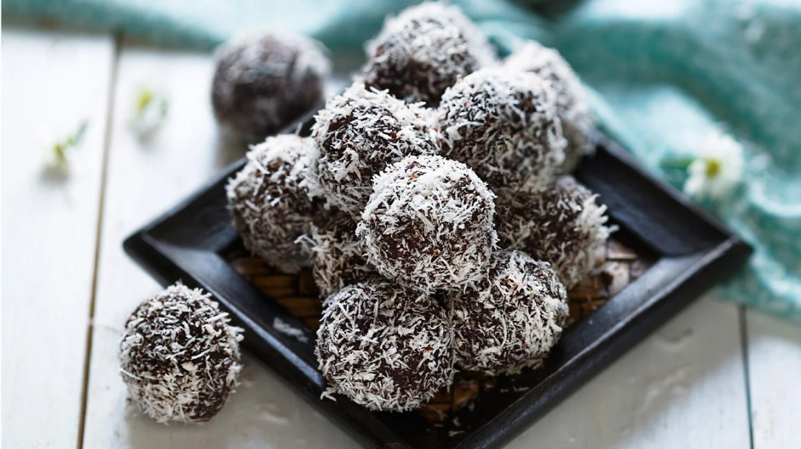 Coconut-covered energy balls